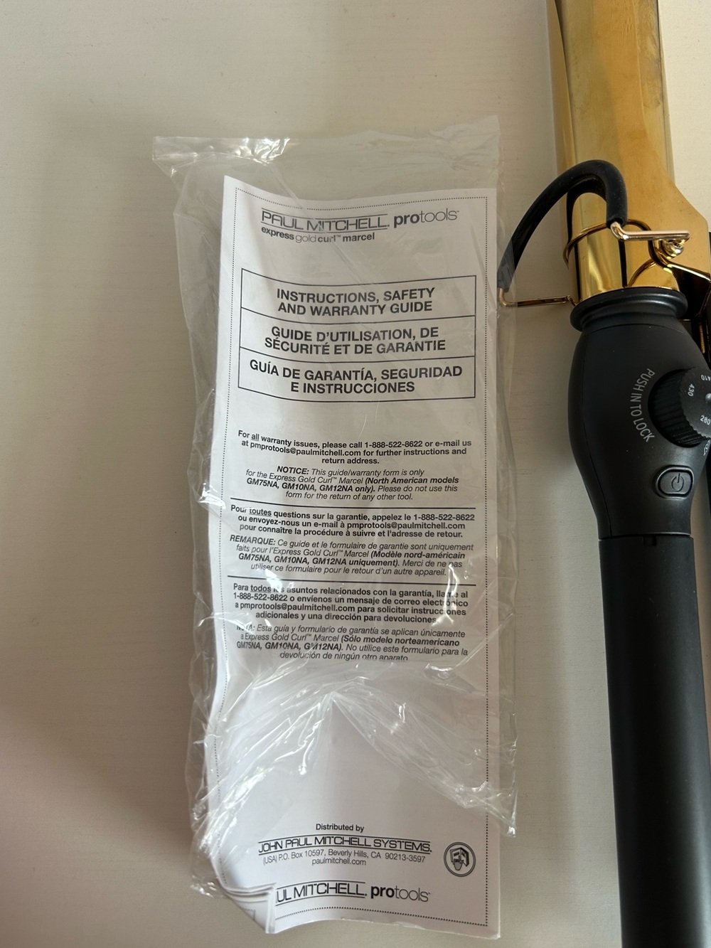 Express Gold Curl Marcel Titanium Curling Iron - Picture 5 of 5